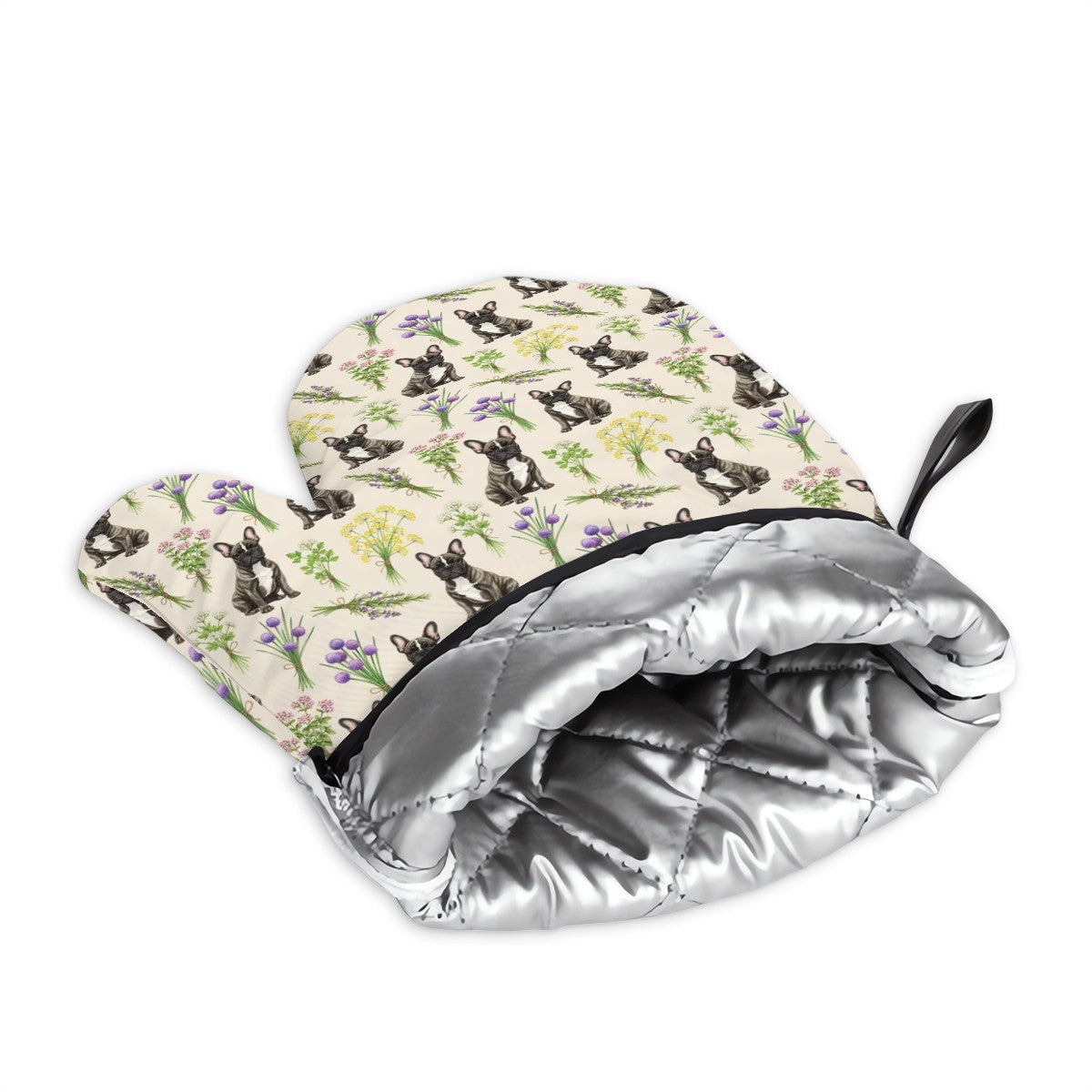 French Bulldog Oven Mitts and Pot Holders Set