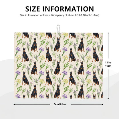 Doberman Pinscher Large Dish Drying Mat