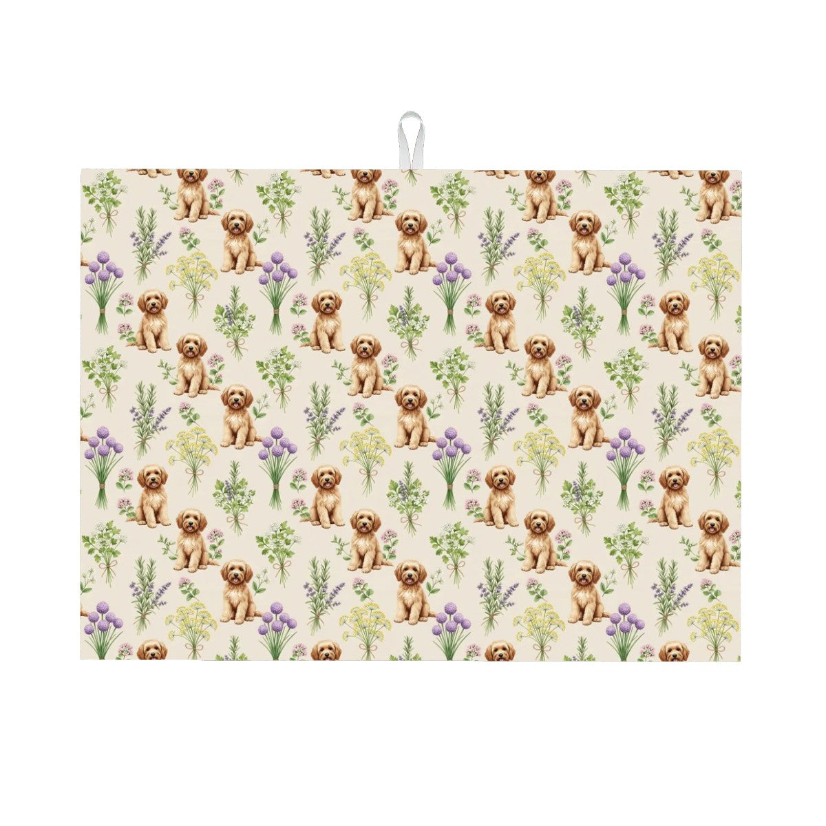 Goldendoodle Large Dish Drying Mat