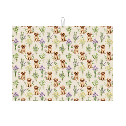 Goldendoodle Large Dish Drying Mat