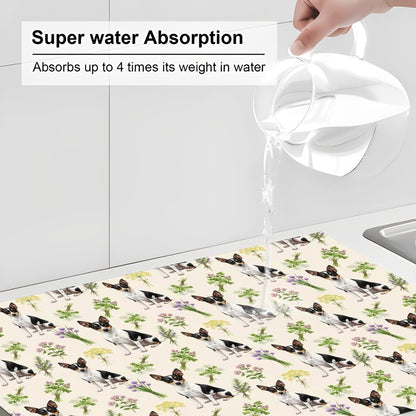 Rat Terrier Large Dish Drying Mat