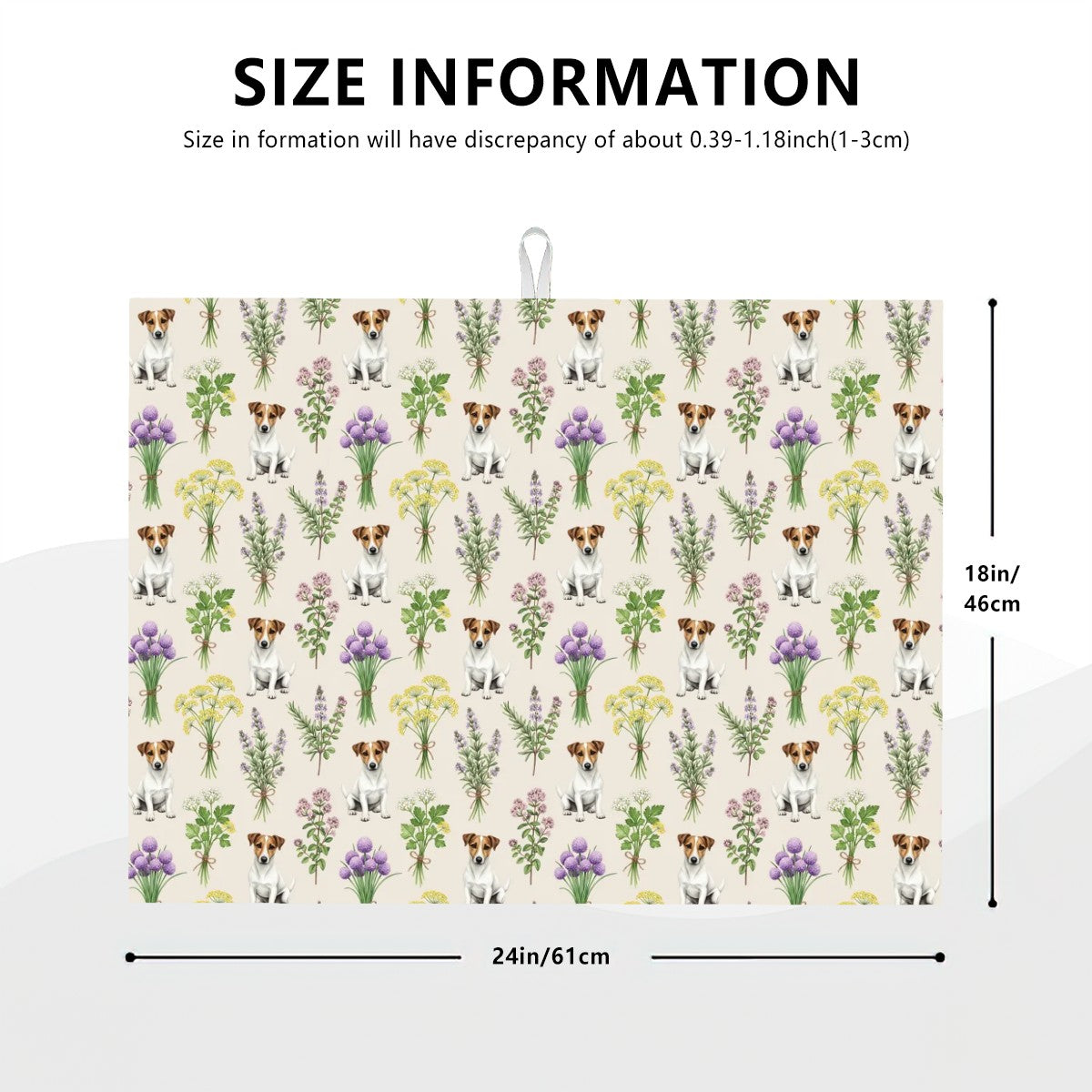 Jack Russell Terrier Large Dish Drying Mat