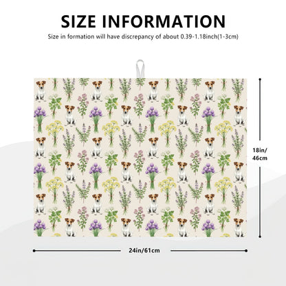 Jack Russell Terrier Large Dish Drying Mat