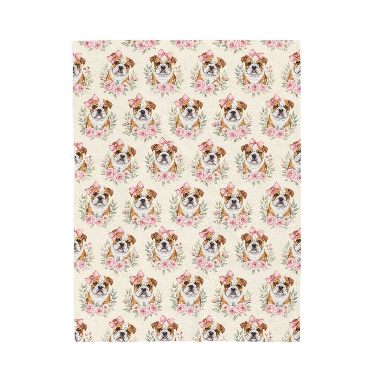 Bulldog Pink Baby Blanket, Bulldog Baby Shower Baby Girl Newborn Gift Hospital Announcement Blanket Coming Home