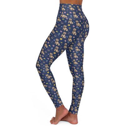 Cairn Terrier Dog Floral High Waisted Yoga Leggings - Perfect for Fitness & Everyday Wear