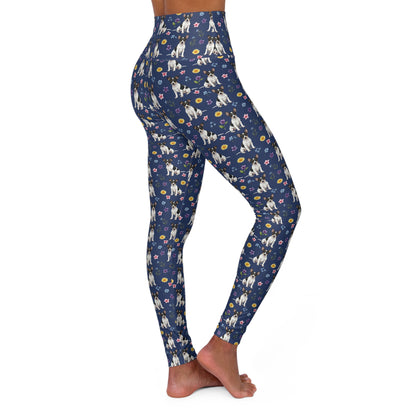 Rat Terrier Dog Floral High Waisted Yoga Leggings - Perfect for Fitness & Everyday Wear