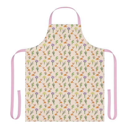 Corgi Dog & Herbs Kitchen Apron