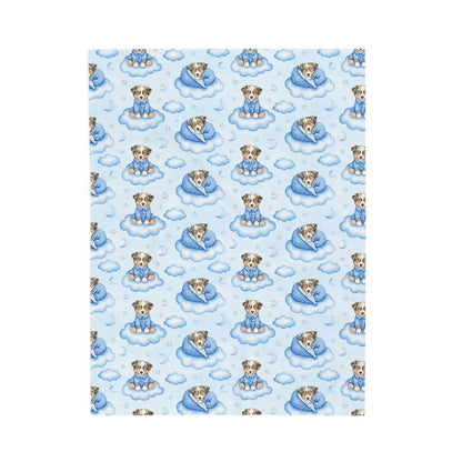 Australian Shepherd Dog Blue Baby Blanket, Aussie Baby Shower Baby Boy Newborn Gift Hospital Announcement Blanket Coming Home