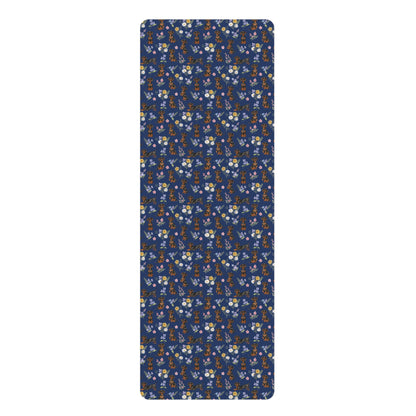 Dachshund Dog Floral Yoga Mat – Durable Non-Slip Rubber Surface for Home & Studio Practice
