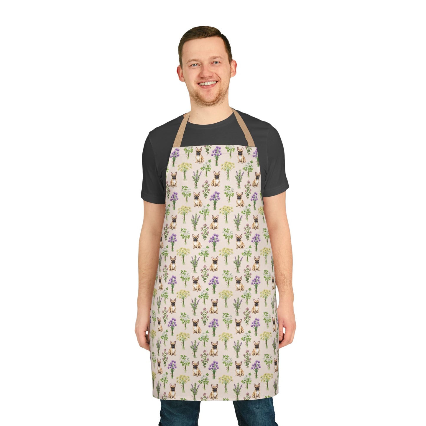 French Bulldog & Herbs Kitchen Apron