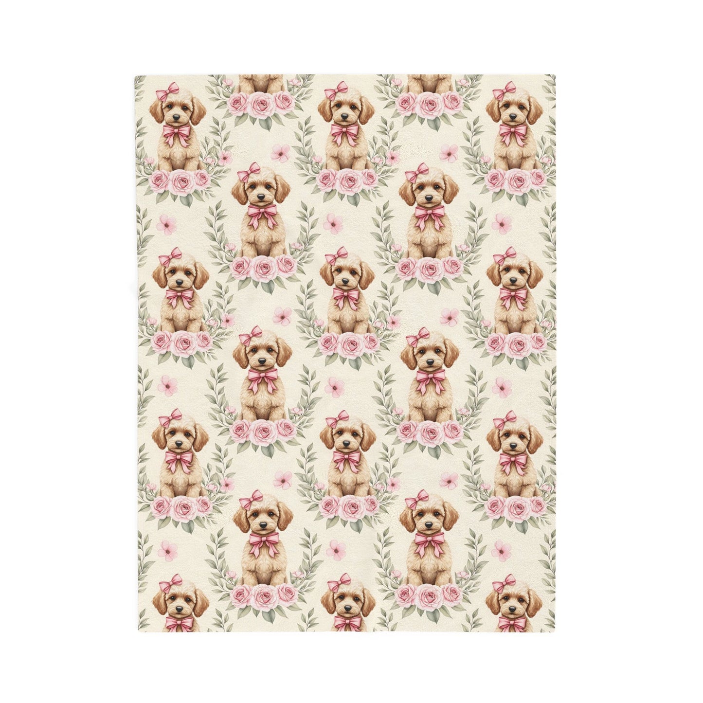 Poodle Pink Baby Blanket, Poodle Dog Baby Shower Baby Girl Newborn Gift Hospital Announcement Blanket Coming Home