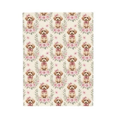 Poodle Pink Baby Blanket, Poodle Dog Baby Shower Baby Girl Newborn Gift Hospital Announcement Blanket Coming Home