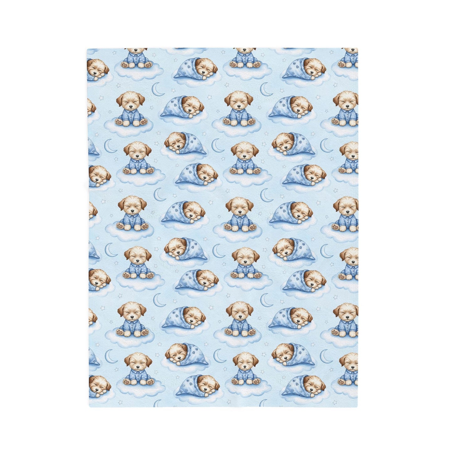 Havanese Blue Baby Blanket, Havanese Dog Baby Shower Baby Boy Newborn Gift Hospital Announcement Blanket Coming Home