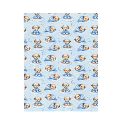 Havanese Blue Baby Blanket, Havanese Dog Baby Shower Baby Boy Newborn Gift Hospital Announcement Blanket Coming Home