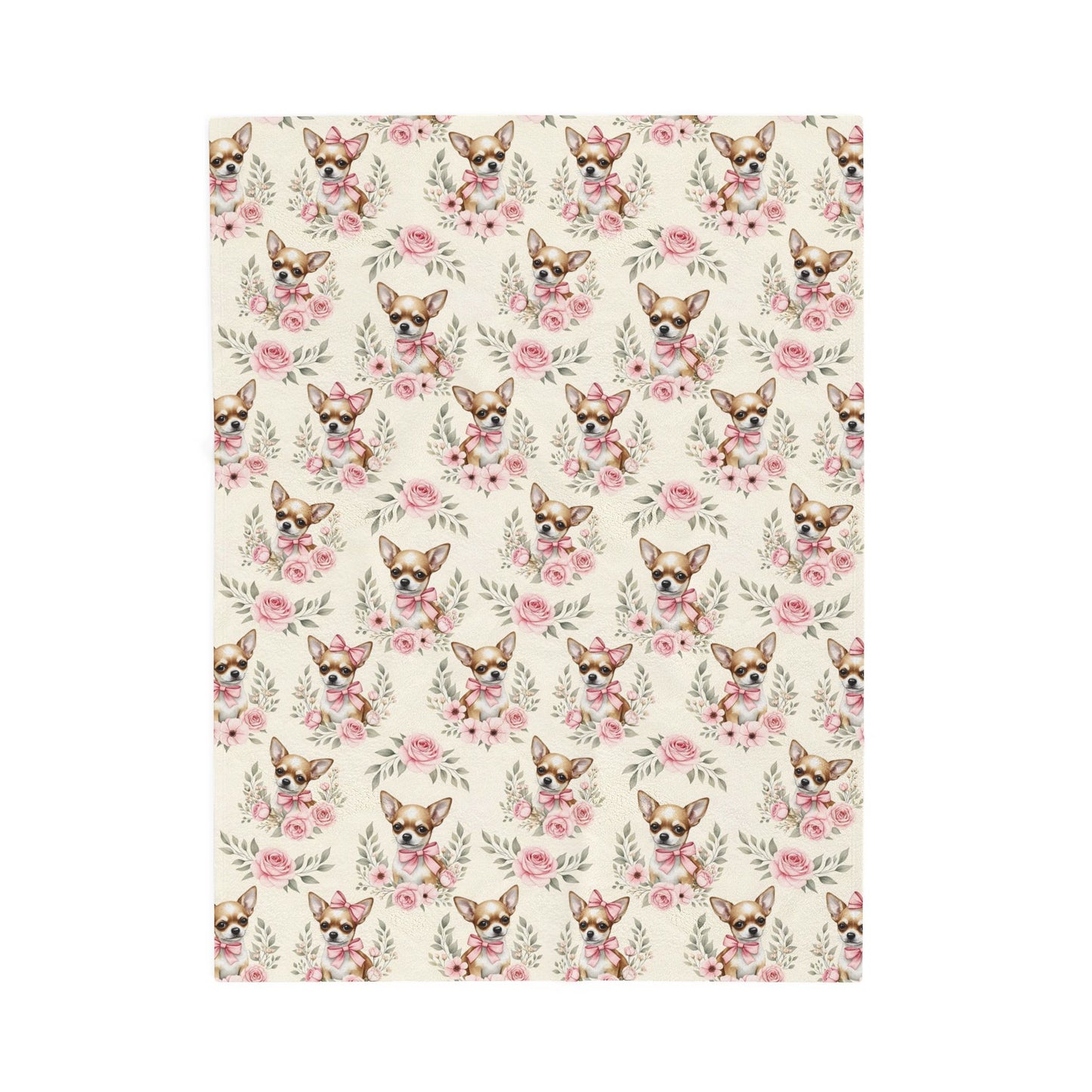 Chihuahua Pink Baby Blanket, Chihuahua Dog Baby Shower Baby Girl Newborn Gift Hospital Announcement Blanket Coming Home