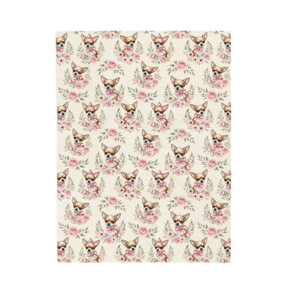 Chihuahua Pink Baby Blanket, Chihuahua Dog Baby Shower Baby Girl Newborn Gift Hospital Announcement Blanket Coming Home