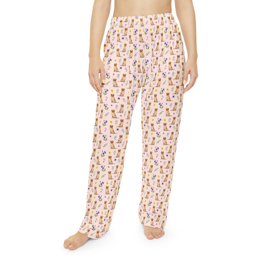 Golden Retriever Dog Women's Pajama Pants