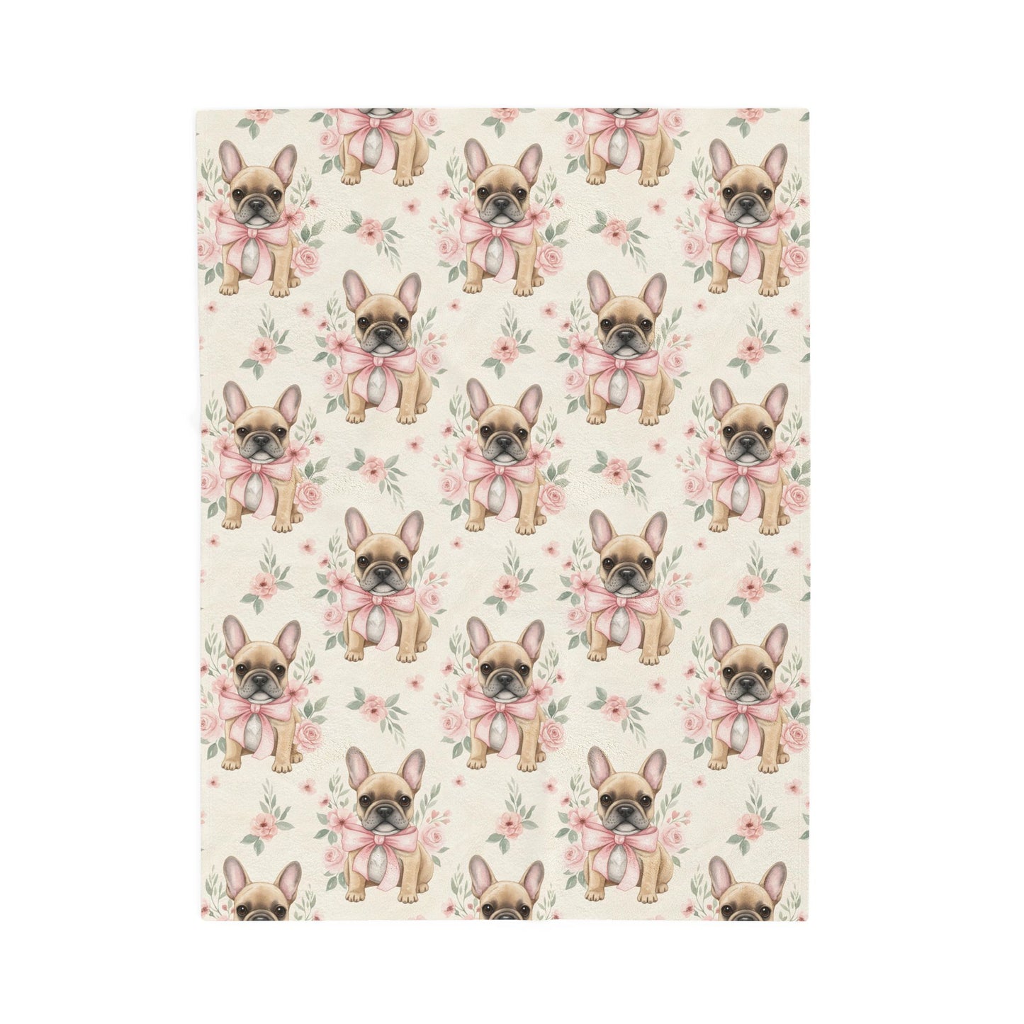 French Bulldog Pink Baby Blanket, Frenchie Dog Baby Shower Baby Girl Newborn Gift Hospital Announcement Blanket Coming Home