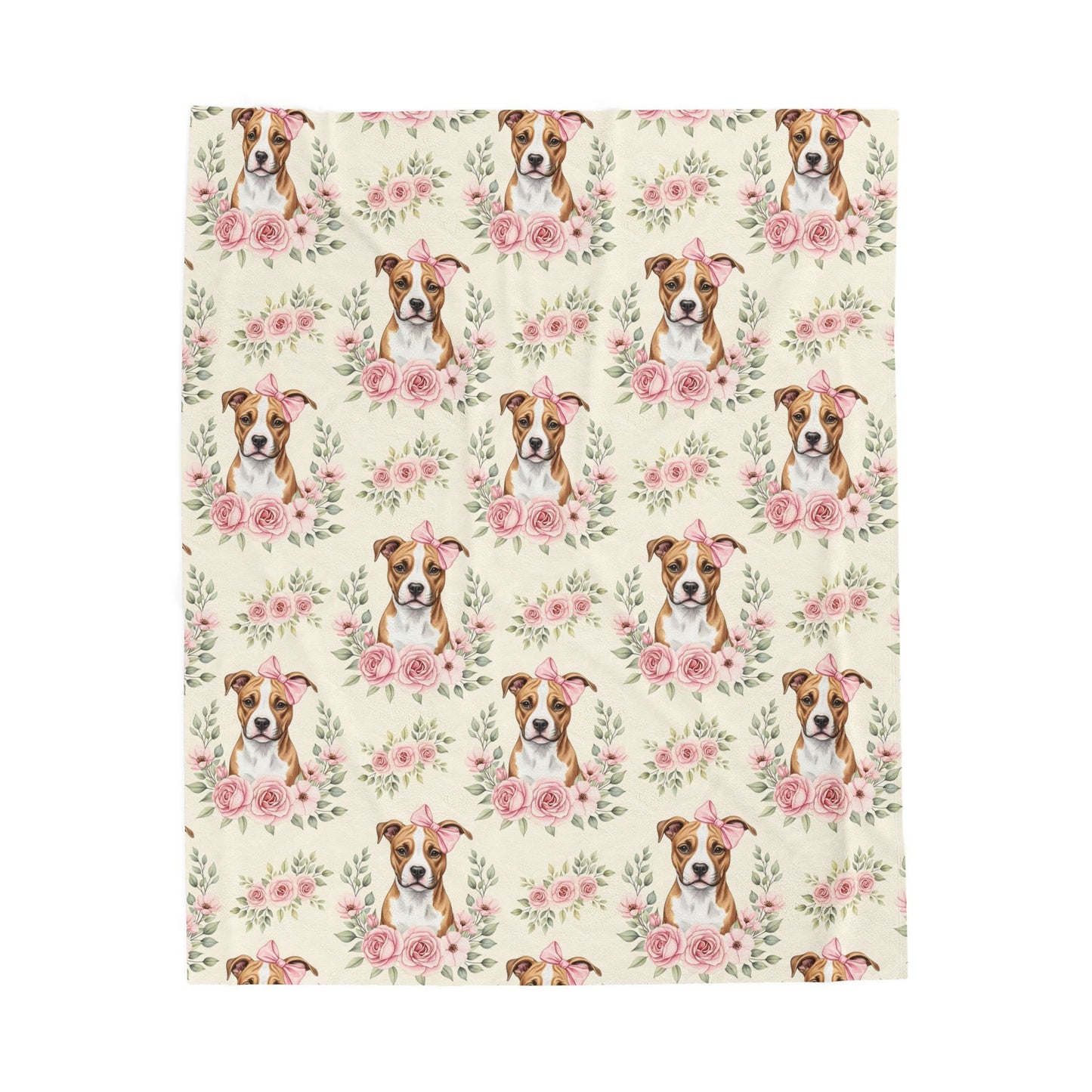 Pitbull Pink Baby Blanket, Pitbull Dog Baby Shower Baby Girl Newborn Gift Hospital Announcement Blanket Coming Home