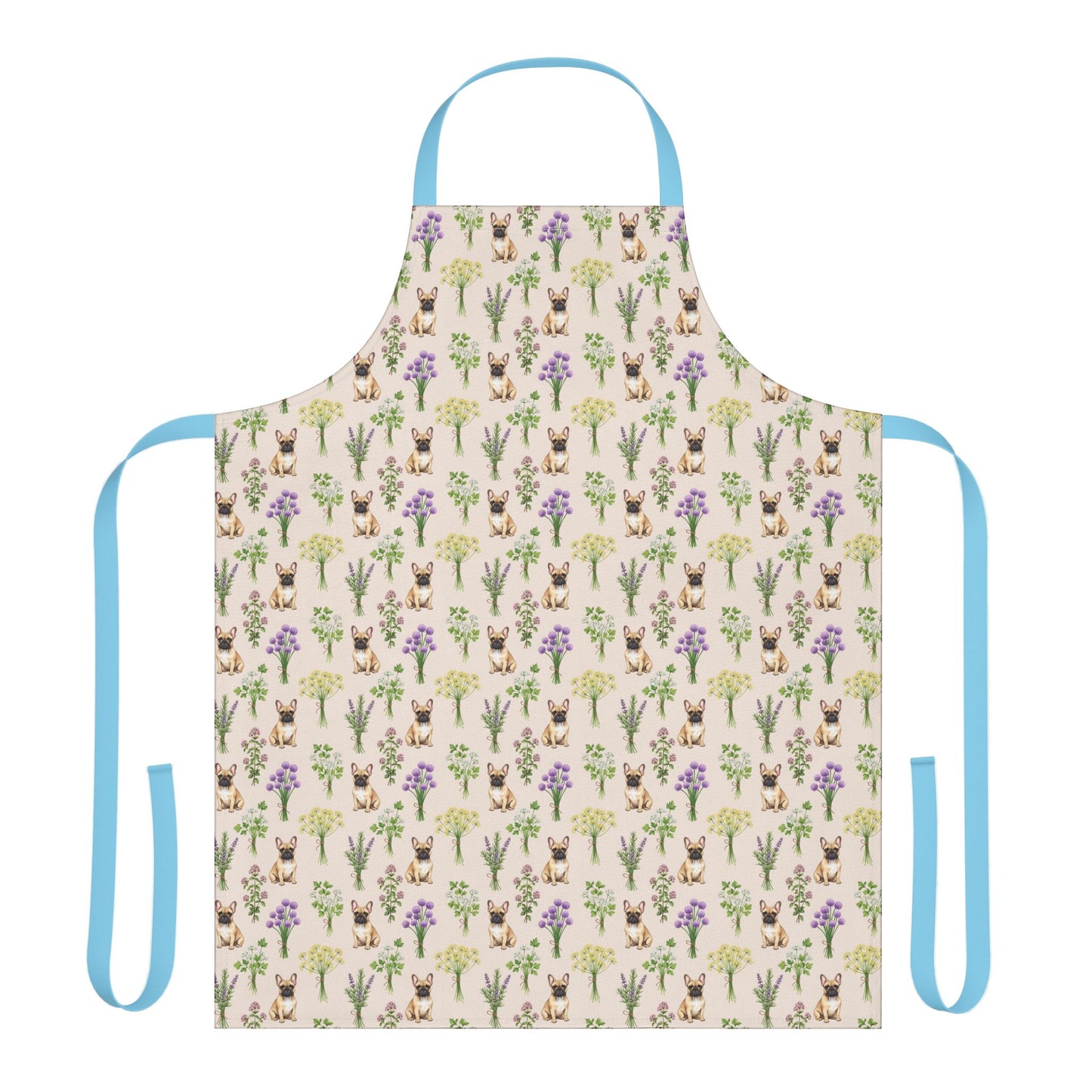French Bulldog & Herbs Kitchen Apron