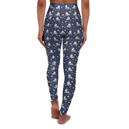 Rat Terrier Dog Floral High Waisted Yoga Leggings - Perfect for Fitness & Everyday Wear