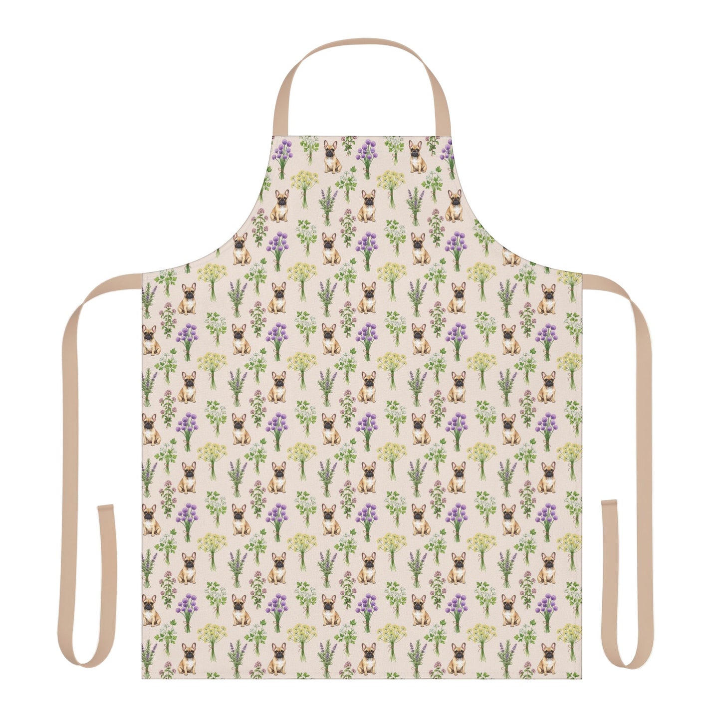 French Bulldog & Herbs Kitchen Apron