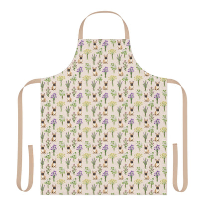 French Bulldog & Herbs Kitchen Apron