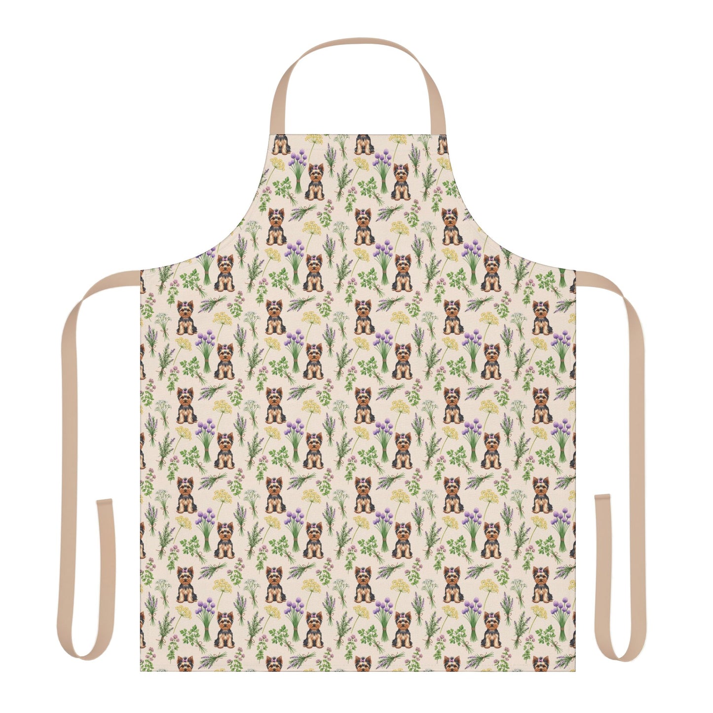 Yorkshire Terrier Dog & Herbs Kitchen Apron