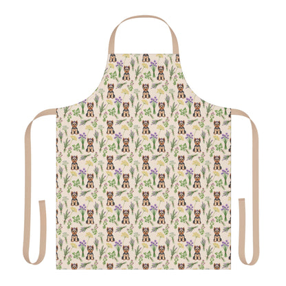 Yorkshire Terrier Dog & Herbs Kitchen Apron