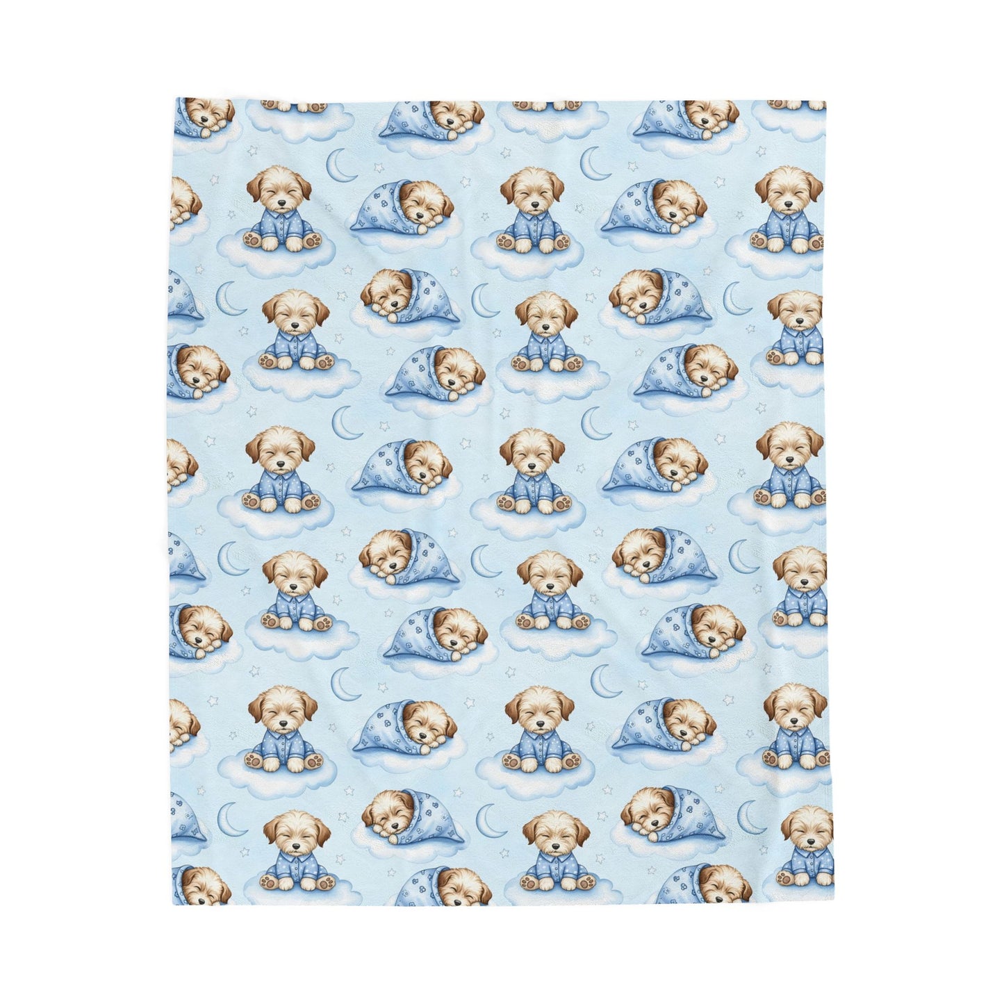 Havanese Blue Baby Blanket, Havanese Dog Baby Shower Baby Boy Newborn Gift Hospital Announcement Blanket Coming Home