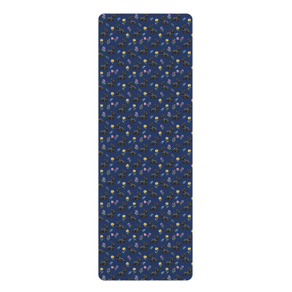 Scottish Terrier Dog Floral Yoga Mat – Durable Non-Slip Rubber Surface for Home & Studio Practice