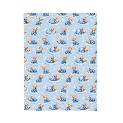 Chihuahua Dog Blue Baby Blanket