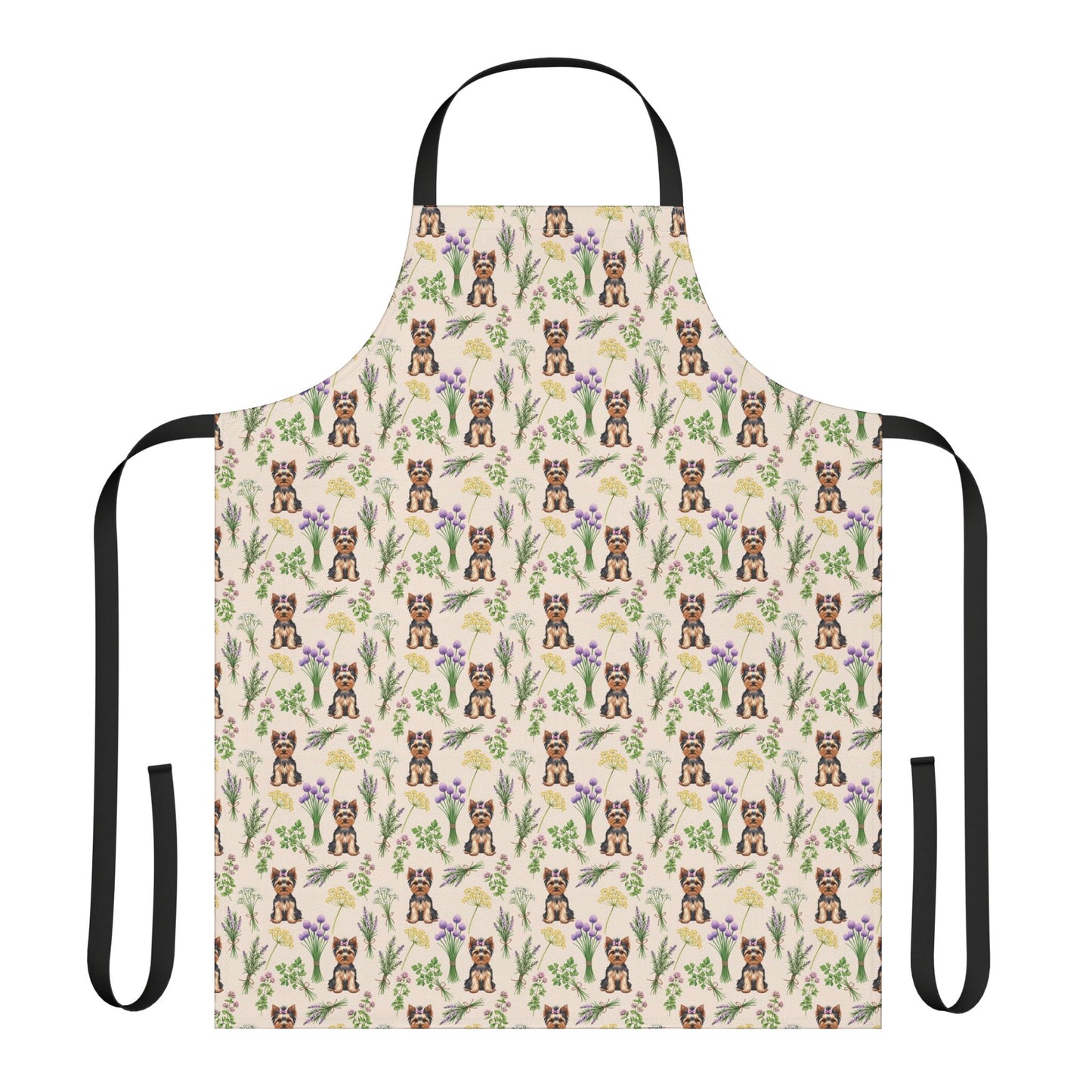 Yorkshire Terrier Dog & Herbs Kitchen Apron