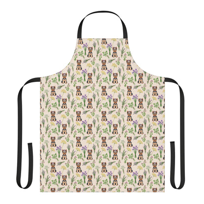 Yorkshire Terrier Dog & Herbs Kitchen Apron