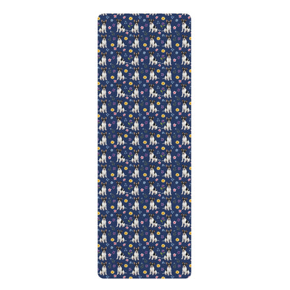 Rat Terrier Dog Floral Yoga Mat – Durable Non-Slip Rubber Surface for Home & Studio Practice
