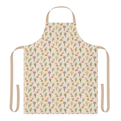 Corgi Dog & Herbs Kitchen Apron