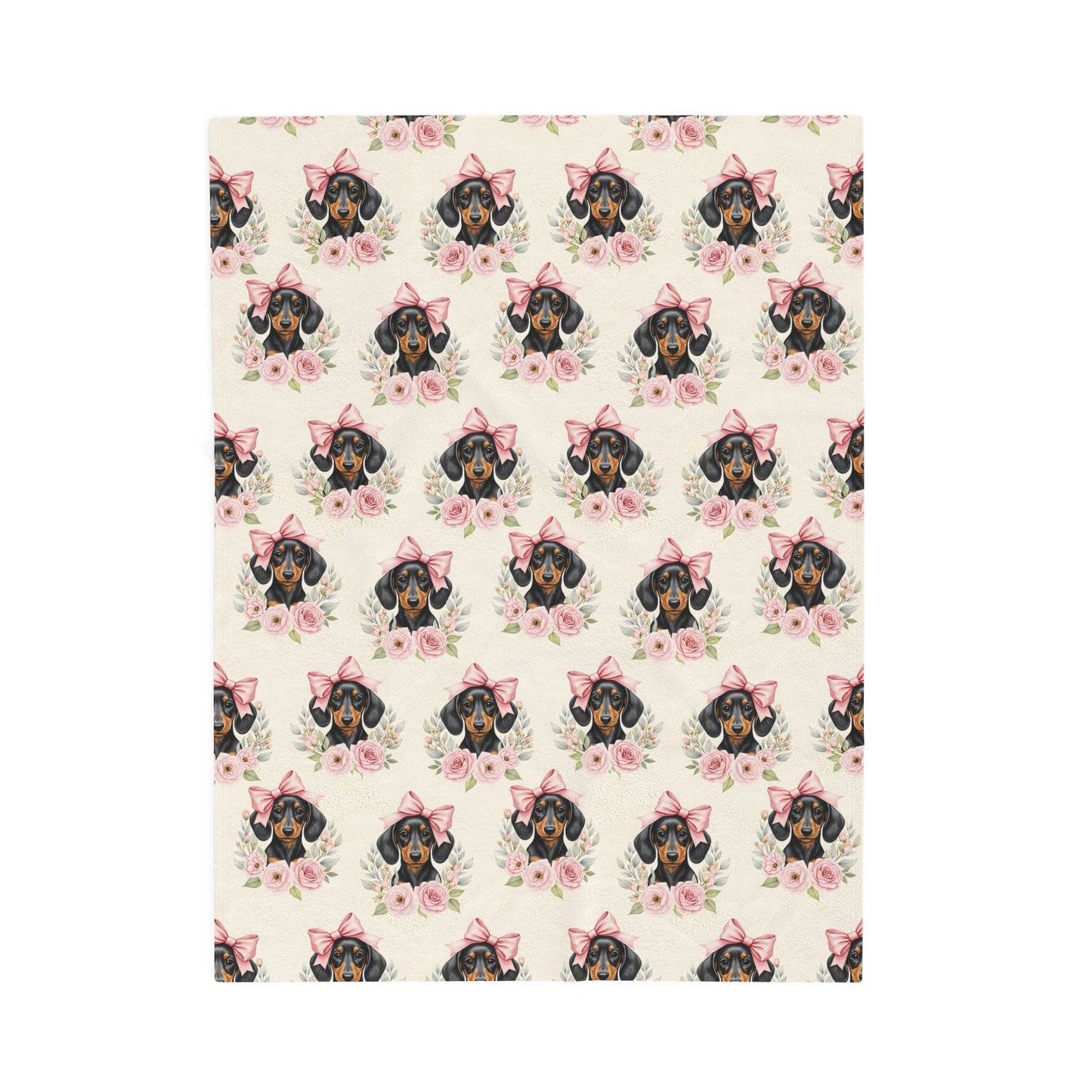 Dachshund Pink Baby Blanket, Doxie Weiner Dog Baby Shower Baby Girl Newborn Gift Hospital Announcement Blanket Coming Home