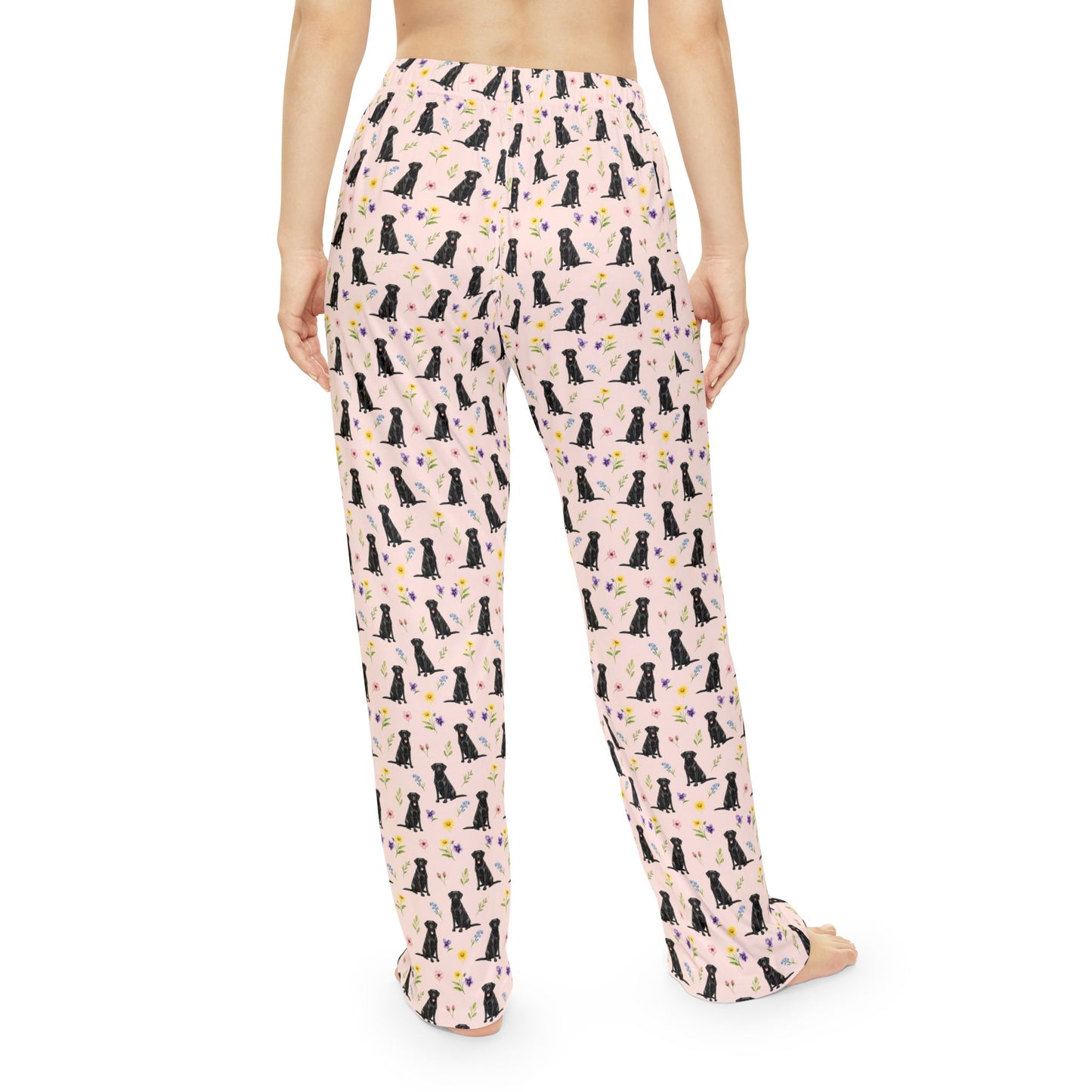 Black Labrador Retriever Dog Women's Pajama Pants