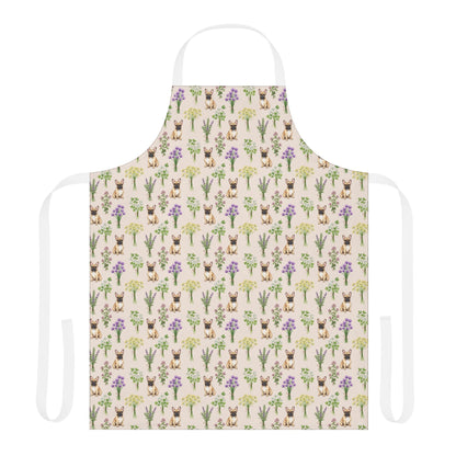 French Bulldog & Herbs Kitchen Apron