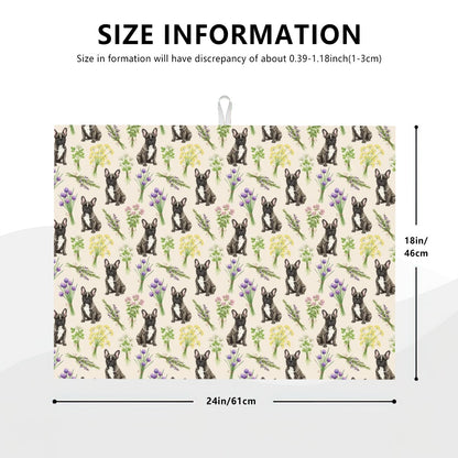 French Bulldog Large Dish Drying Mat