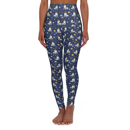 Rat Terrier Dog Floral High Waisted Yoga Leggings - Perfect for Fitness & Everyday Wear