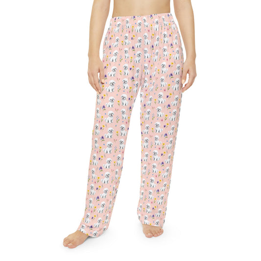 Bichon Frise Dog Women's Pajama Pants