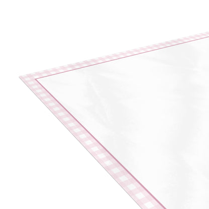 Border Collie Dog Pink Gingham Personalized Notecard Set