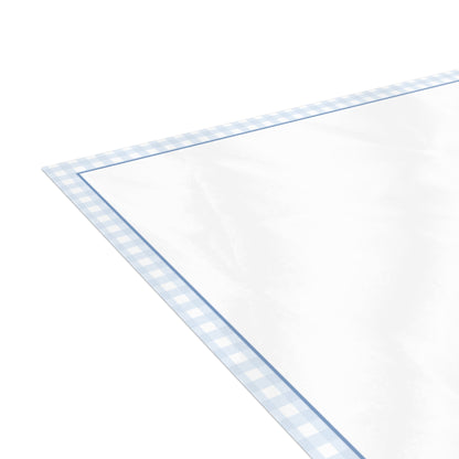 Border Collie Dog Blue Gingham Personalized Notecard Set