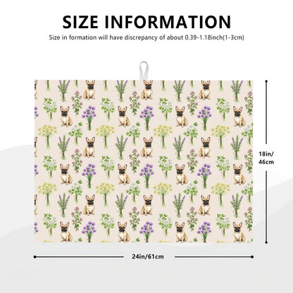 French Bulldog Large Dish Drying Mat