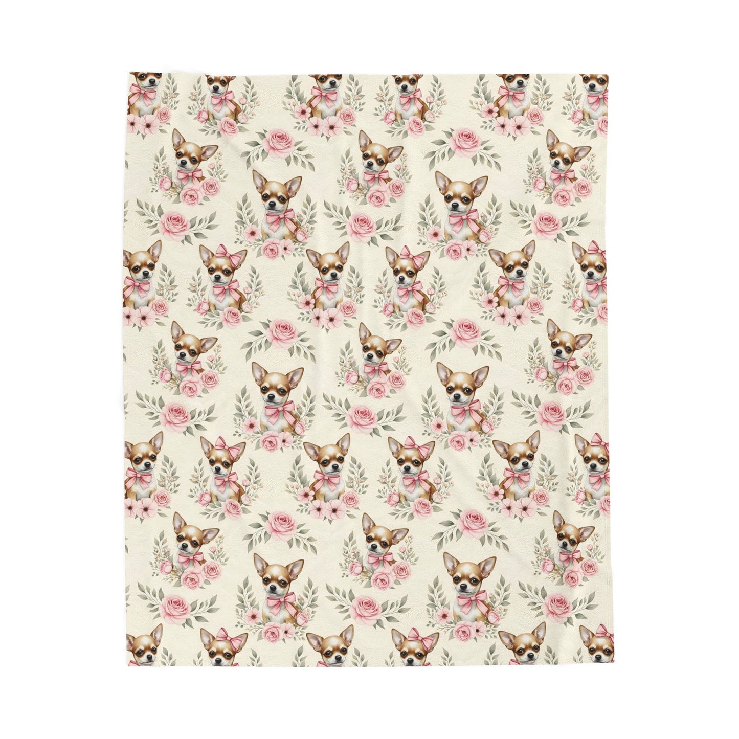 Chihuahua Pink Baby Blanket, Chihuahua Dog Baby Shower Baby Girl Newborn Gift Hospital Announcement Blanket Coming Home