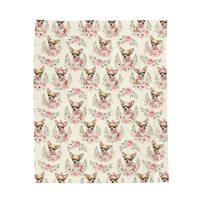 Chihuahua Pink Baby Blanket, Chihuahua Dog Baby Shower Baby Girl Newborn Gift Hospital Announcement Blanket Coming Home