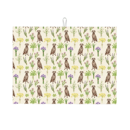 Weimaraner Large Dish Drying Mat