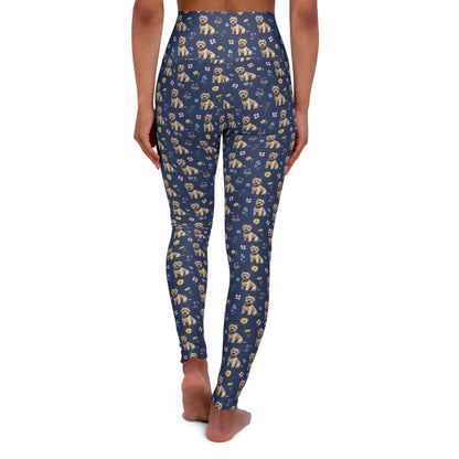 Cairn Terrier Dog Floral High Waisted Yoga Leggings - Perfect for Fitness & Everyday Wear