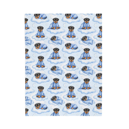 Rottweiler Blue Baby Blanket, Rottie Dog Baby Shower Baby Boy Newborn Gift Hospital Announcement Blanket Coming Home